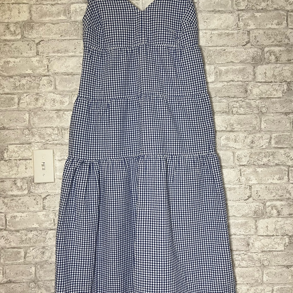 Old Navy Blue and White Tiered Sundress